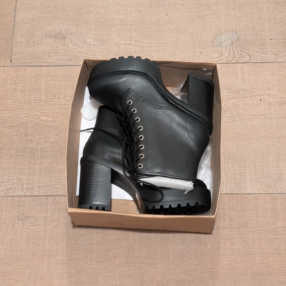 Marco Republic Vancouver Platform Combat Booties Black Size 10 - Picture 5 of 10